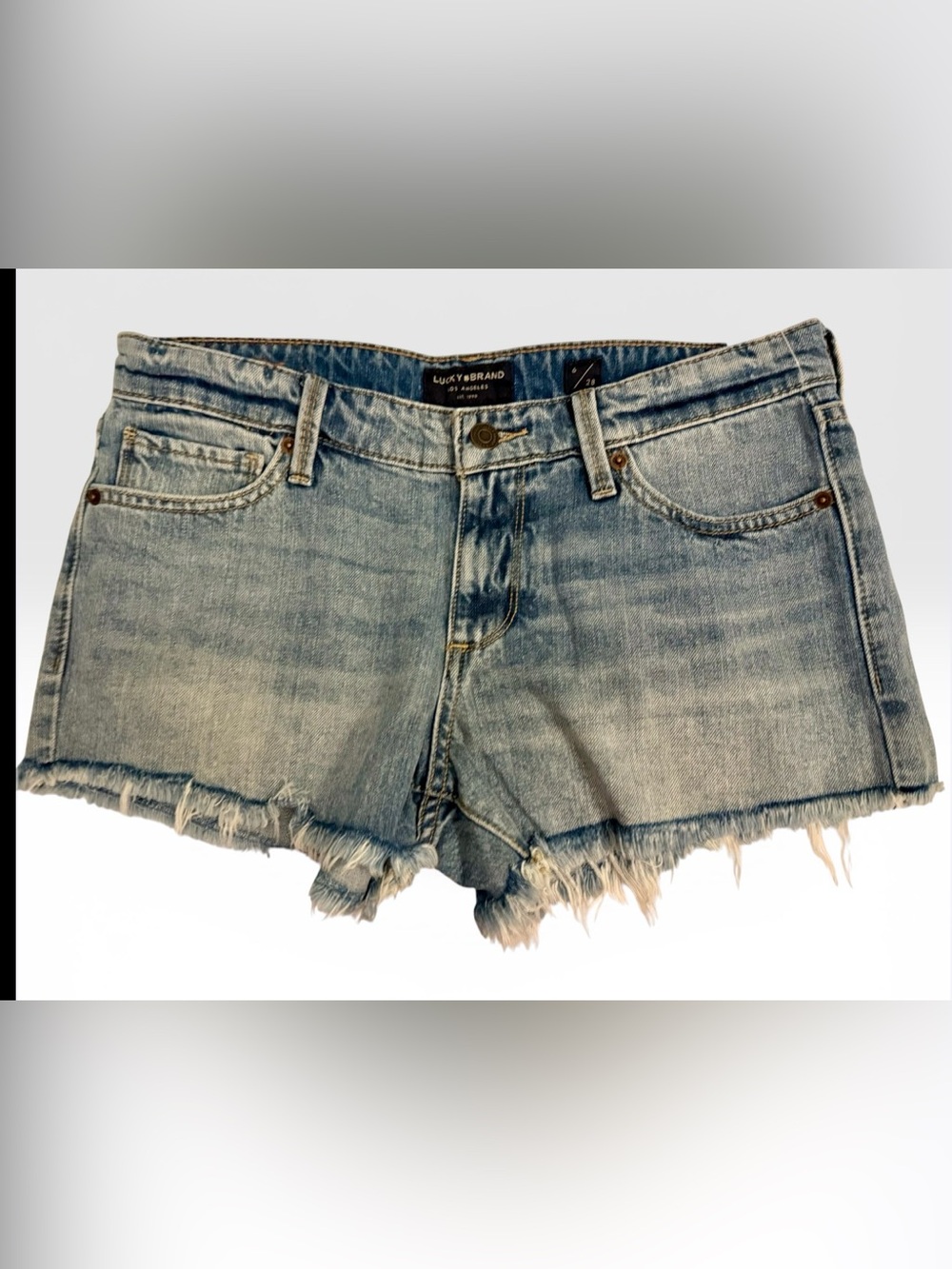 Lucky Brand Distressed Light Blue Denim Cutoff Shorts